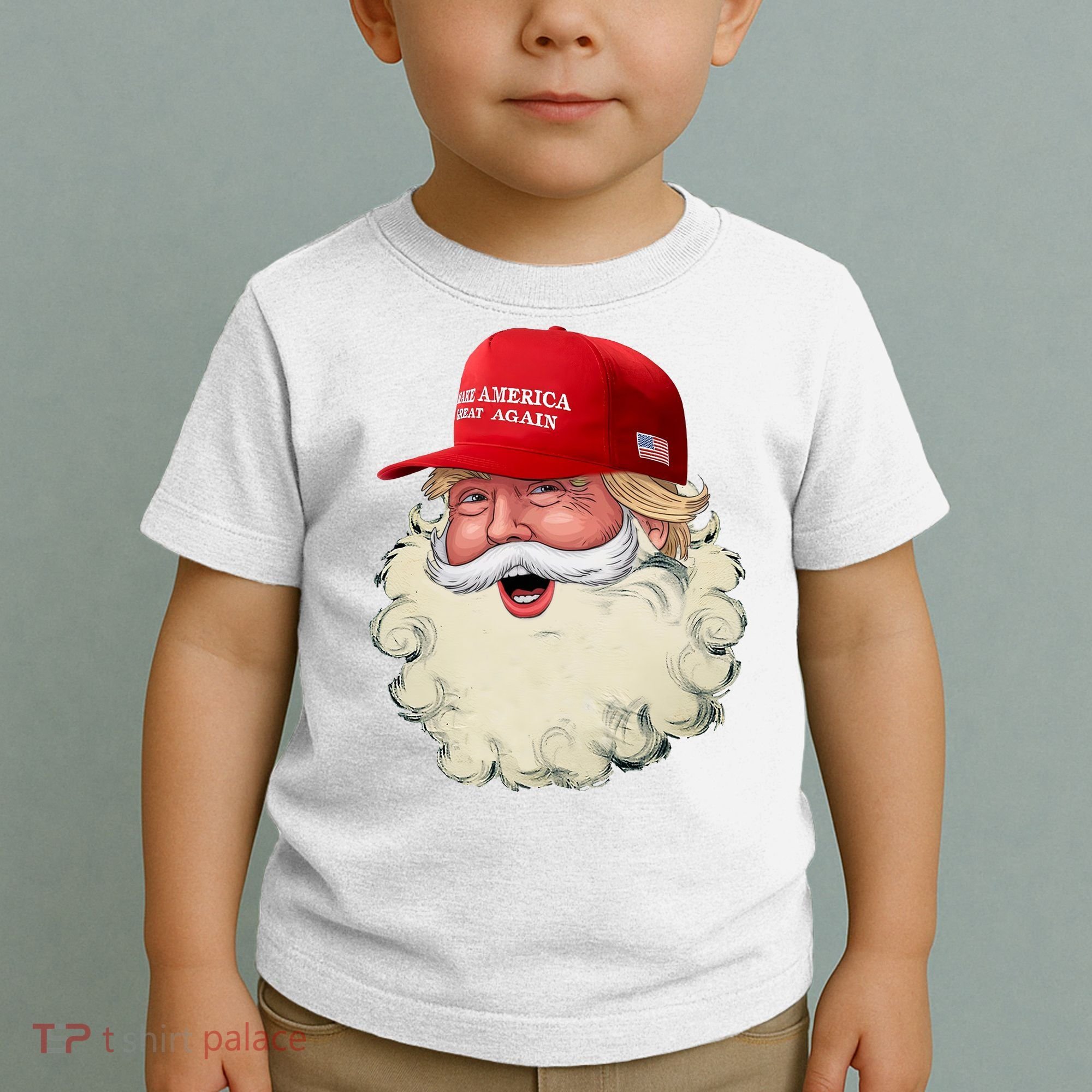 Christmas Santa Claus Donald Trump Make America Great Again Toddler T-Shirt