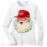 Christmas Santa Claus Donald Trump Make America Great Again Women's Long Sleeve Shirt thumb 0