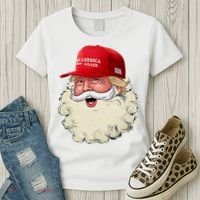 Christmas Santa Claus Donald Trump Make America Great Again Women's T-Shirt thumb 3