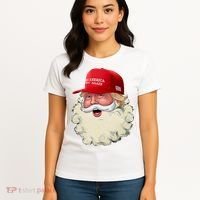 Christmas Santa Claus Donald Trump Make America Great Again Women's T-Shirt thumb 4