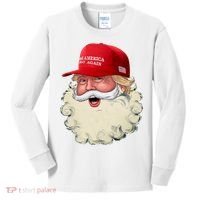Christmas Santa Claus Donald Trump Make America Great Again Kids Long Sleeve Shirt thumb 0