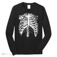 Cool Skeleton Costume Halloween Long Sleeve Shirt thumb 0