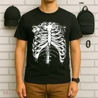 Cool Skeleton Costume Halloween T-Shirt thumb 6