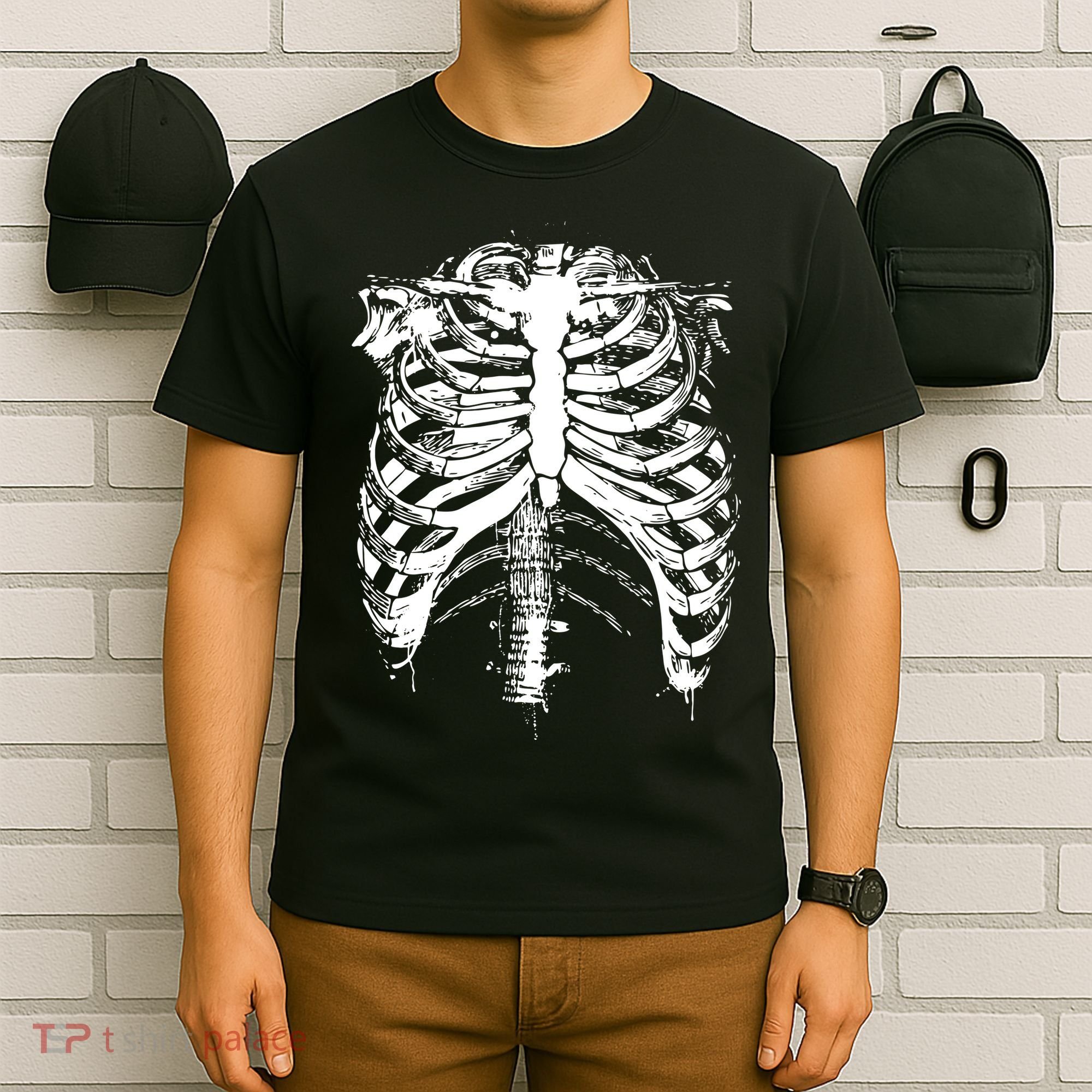 Cool Skeleton Costume Halloween T-Shirt