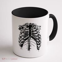 Cool Skeleton Costume Halloween Coffee Mug thumb 1