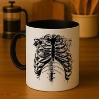 Cool Skeleton Costume Halloween Coffee Mug thumb 4