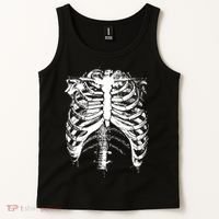Cool Skeleton Costume Halloween Tank Top thumb 2