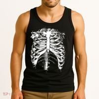 Cool Skeleton Costume Halloween Tank Top thumb 3