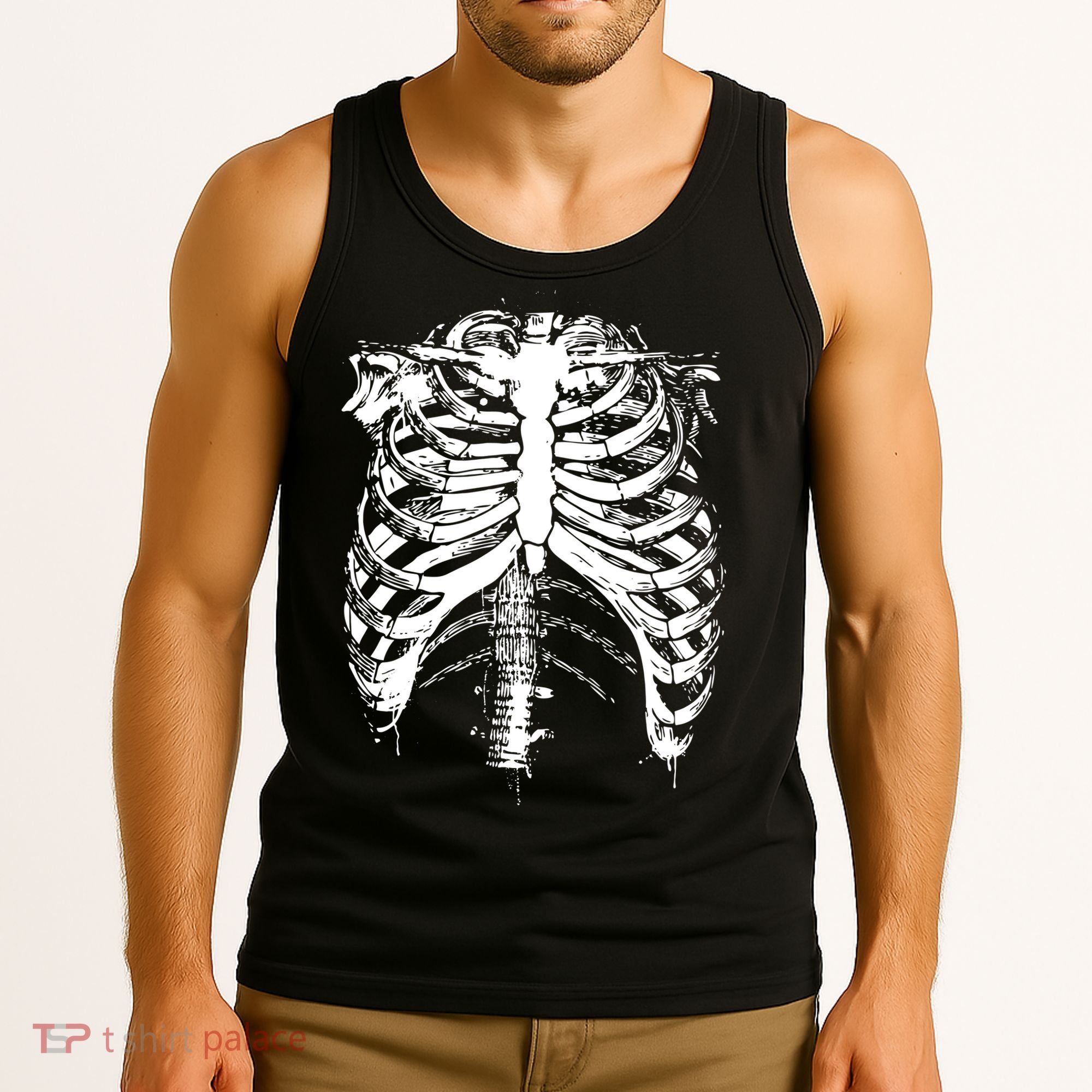 Cool Skeleton Costume Halloween Tank Top