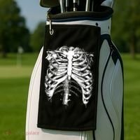 Cool Skeleton Costume Halloween Golf Towel thumb 2