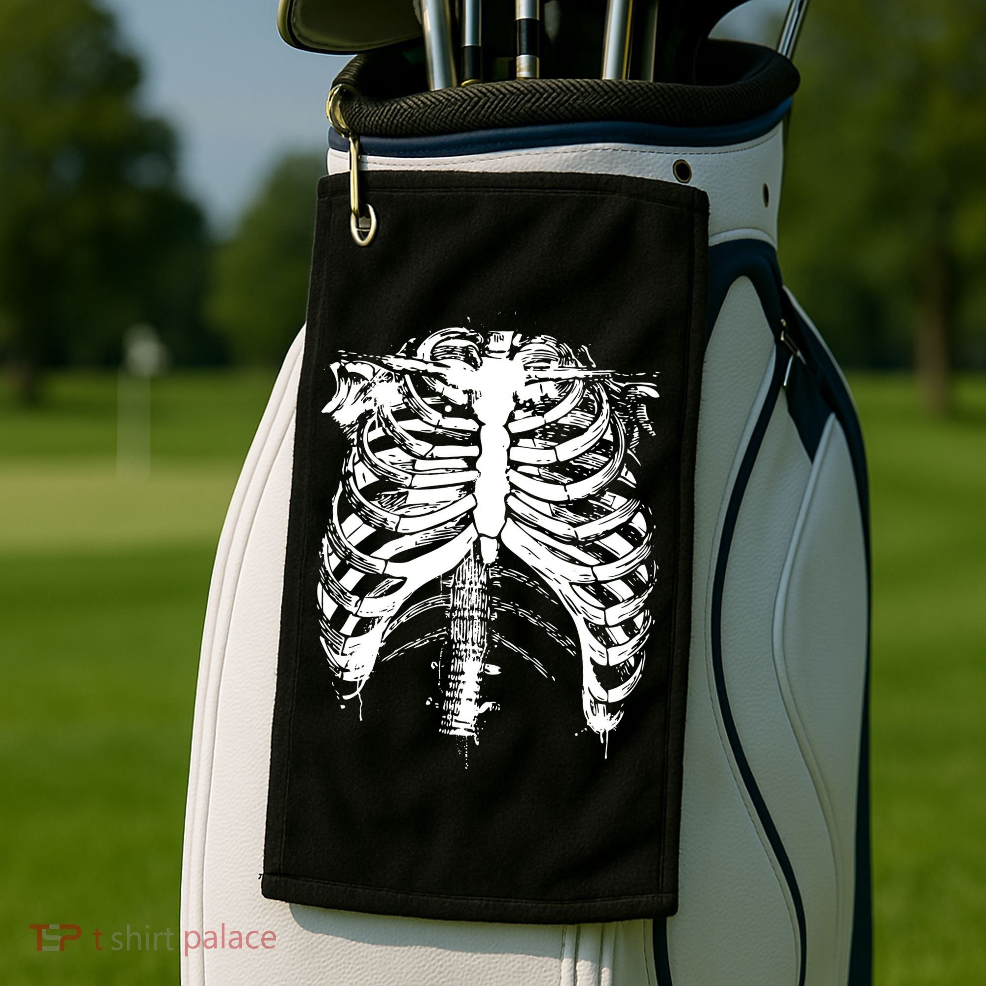 Cool Skeleton Costume Halloween Golf Towel