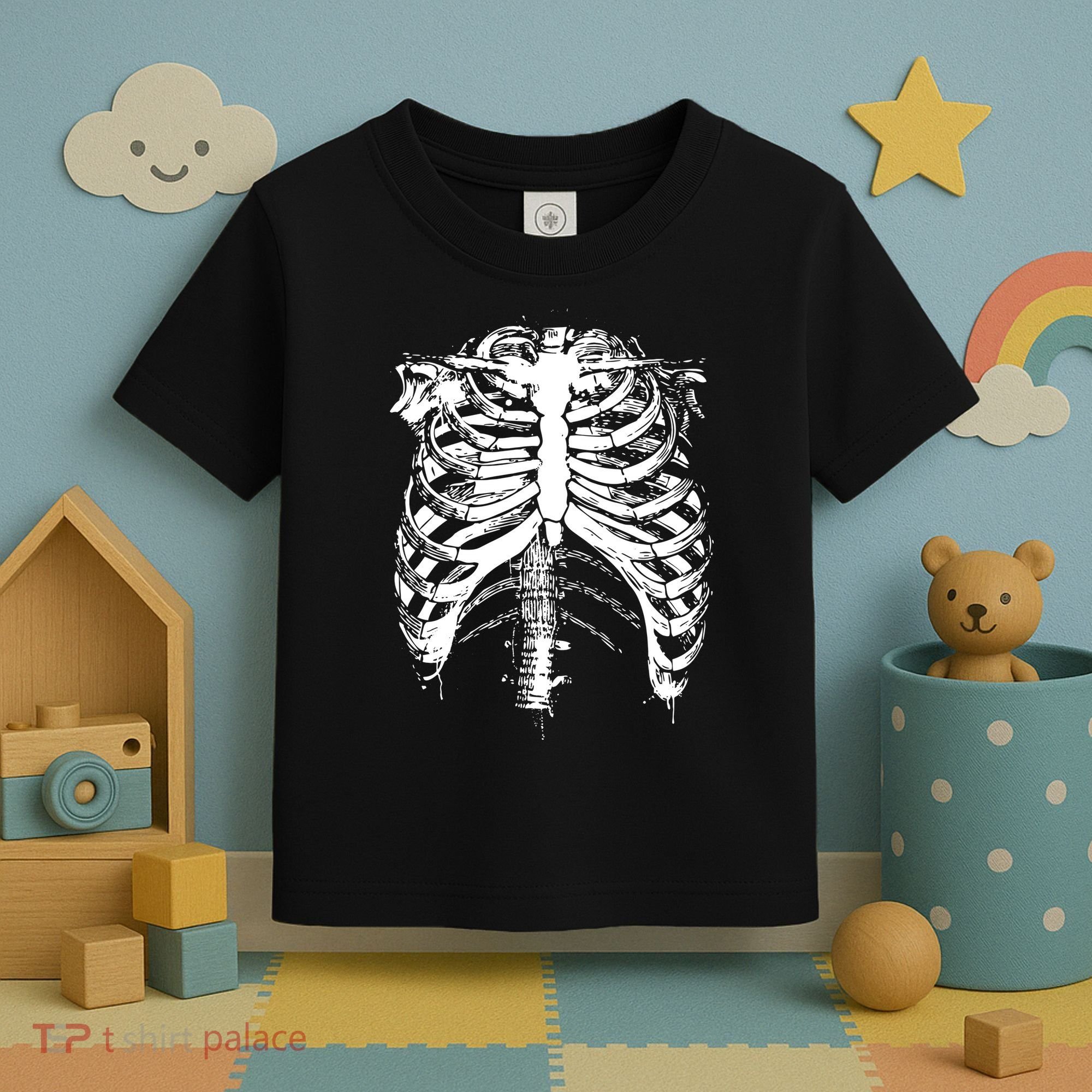 Cool Skeleton Costume Halloween Toddler T-Shirt