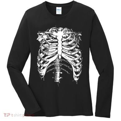 Cool Skeleton Costume Halloween Women's Long Sleeve Shirt