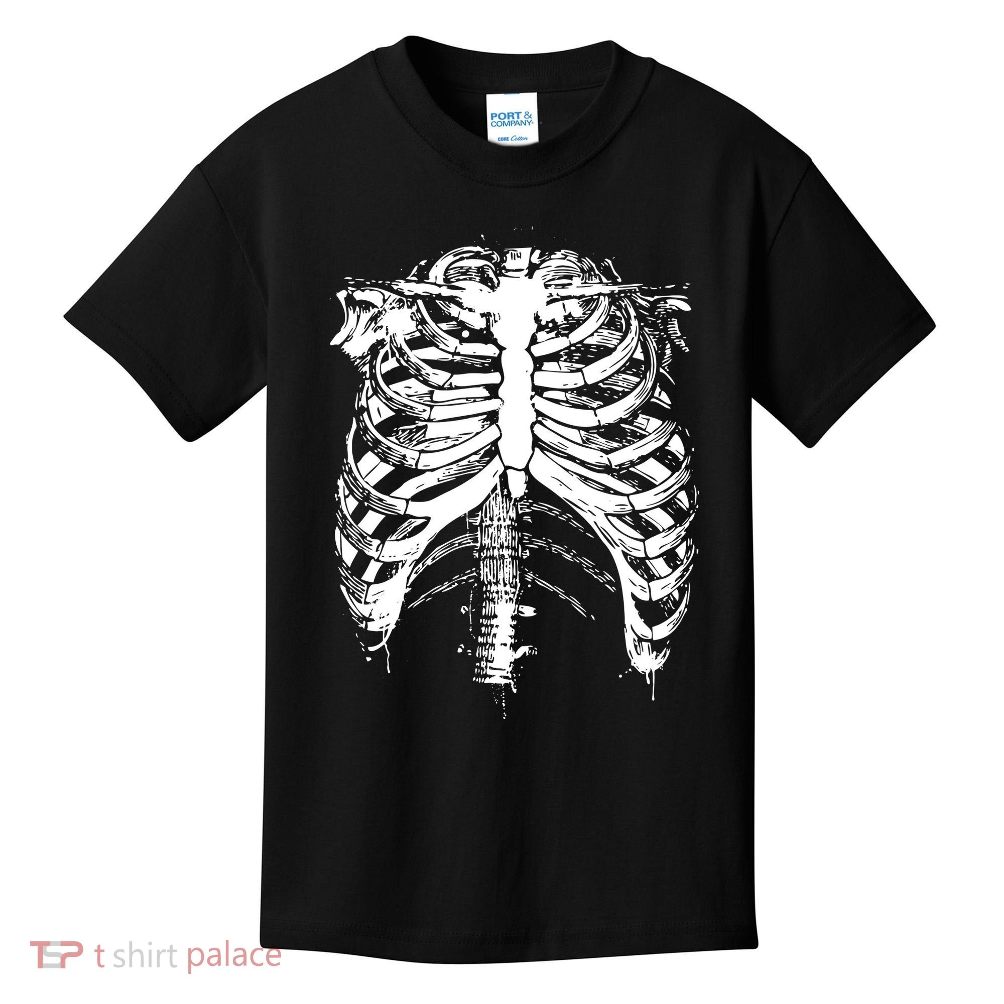 Cool Skeleton Costume Halloween Kids T-Shirt