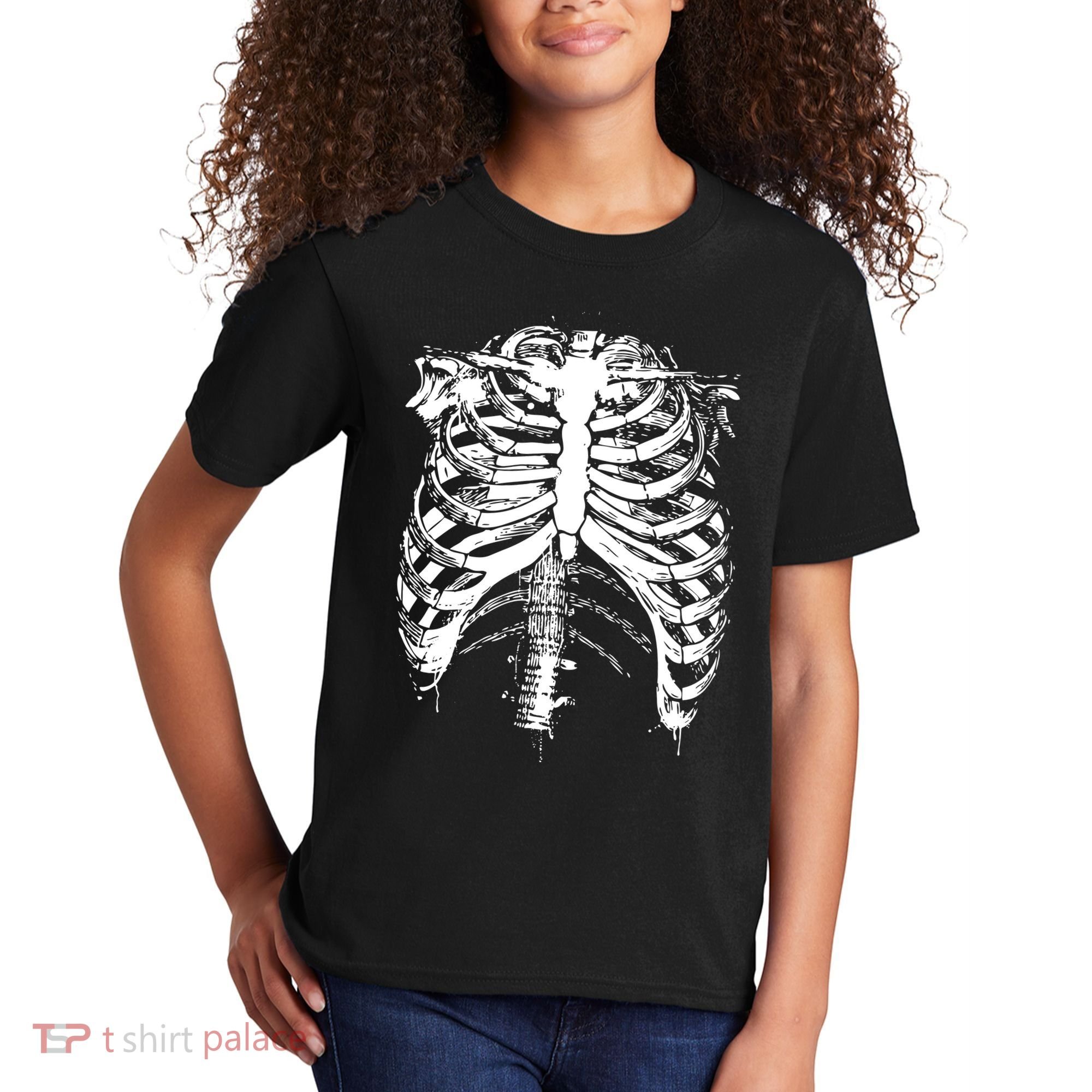 Cool Skeleton Costume Halloween Kids T-Shirt