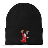 Christmas Santa Claus Dunking A Basketball Boys Xmas Gift Beanie thumb 0