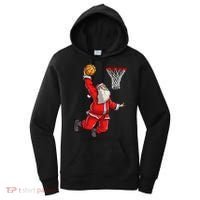 Christmas Santa Claus Dunking A Basketball Boys Xmas Gift Women's Hoodie thumb 0