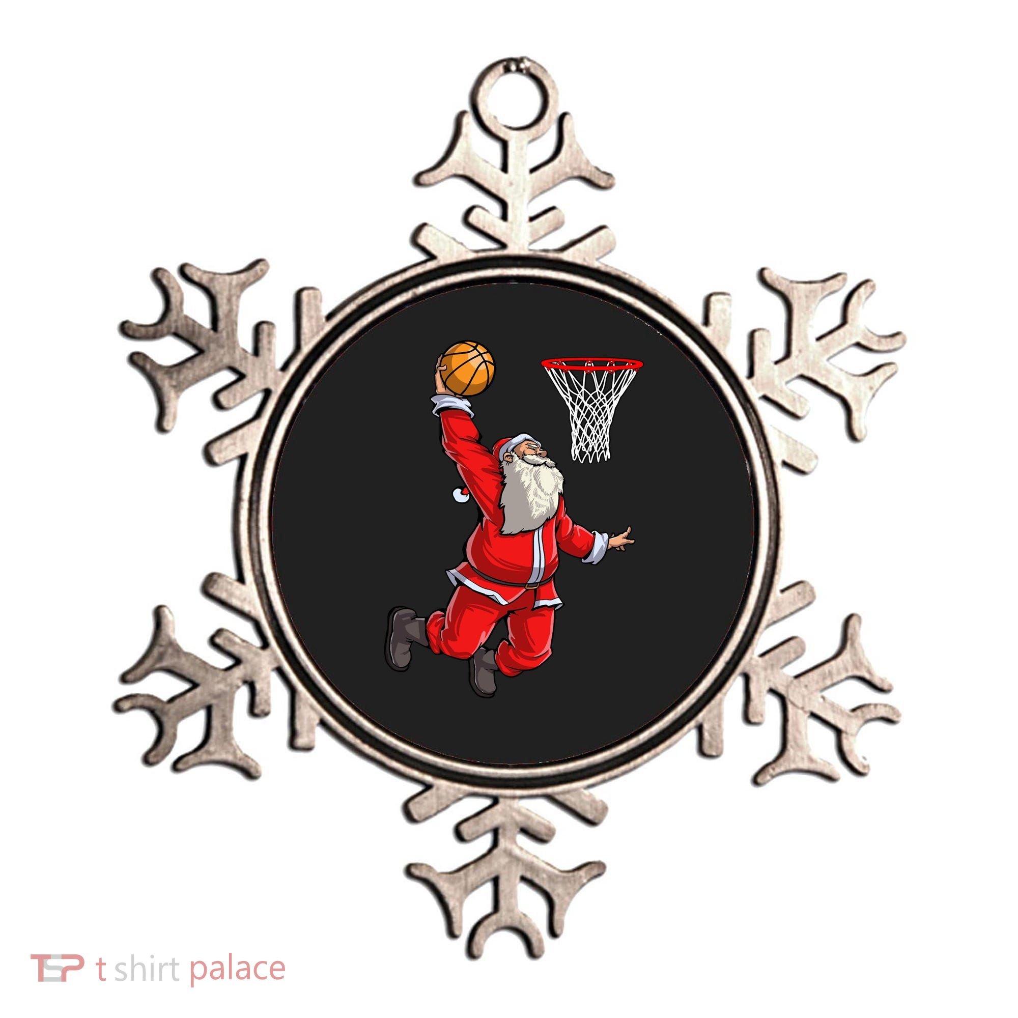 Christmas Santa Claus Dunking A Basketball Boys Xmas Gift Ornament