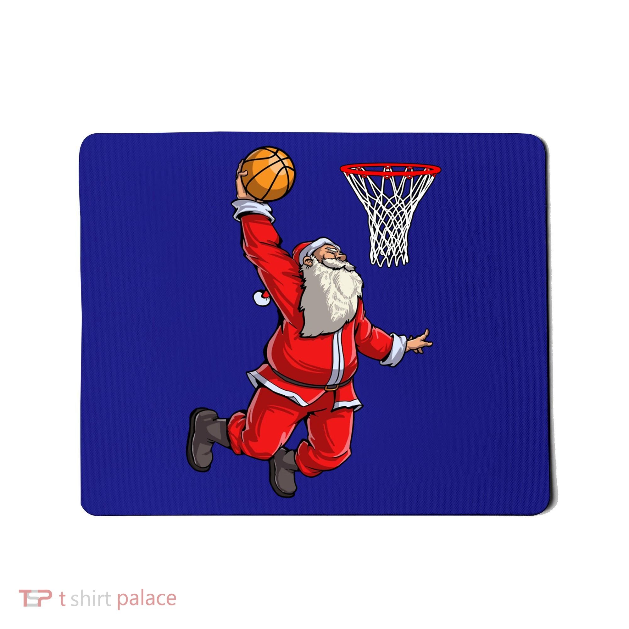 Christmas Santa Claus Dunking A Basketball Boys Xmas Gift Mousepad