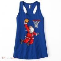 Christmas Santa Claus Dunking A Basketball Boys Xmas Gift Women's Tank Top thumb 0