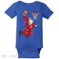 Christmas Santa Claus Dunking A Basketball Boys Xmas Gift Baby Bodysuit thumb 0