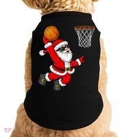 Christmas Santa Claus Dunking A Basketball Boys Xmas Cute Gift Doggie Tank thumb 0