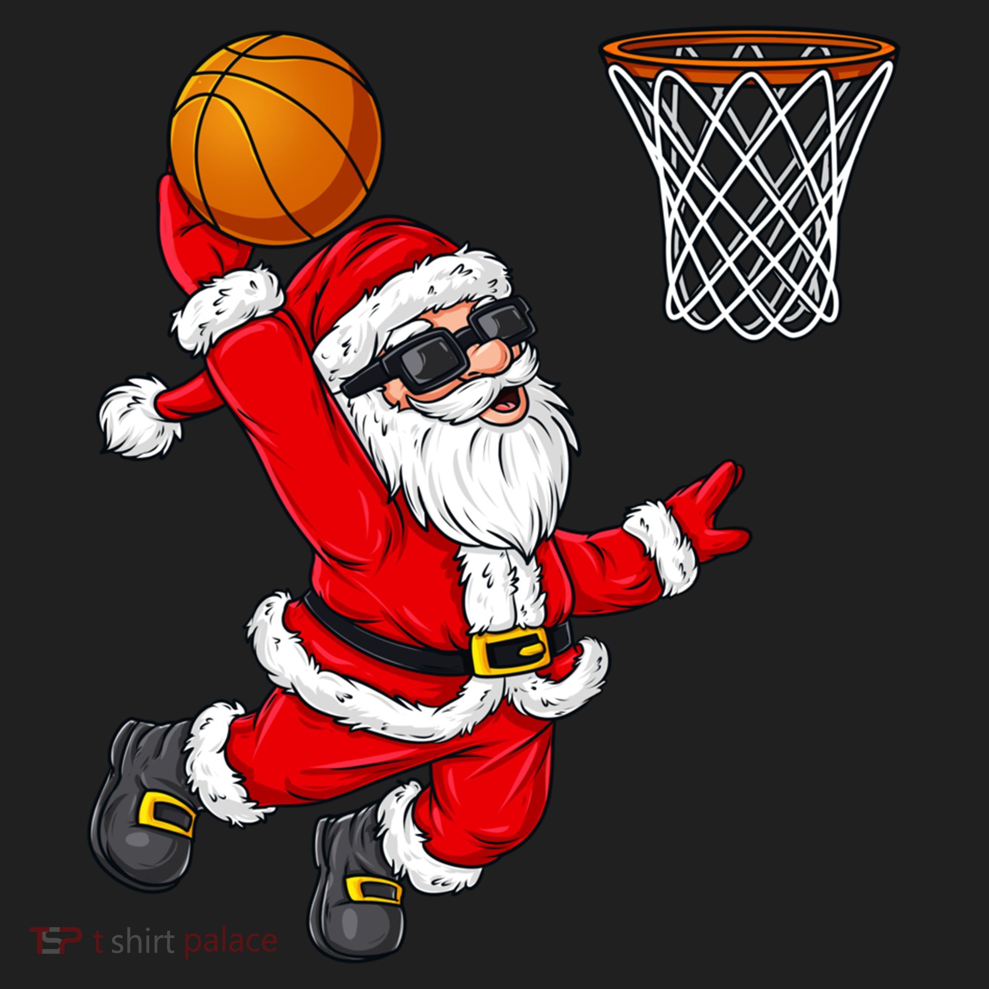 Christmas Santa Claus Dunking A Basketball Boys Xmas Cute Gift Hat