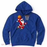Christmas Santa Claus Dunking A Basketball Boys Xmas Cute Gift Hoodie thumb 0