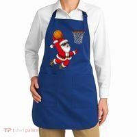 Christmas Santa Claus Dunking A Basketball Boys Xmas Cute Gift Apron thumb 2