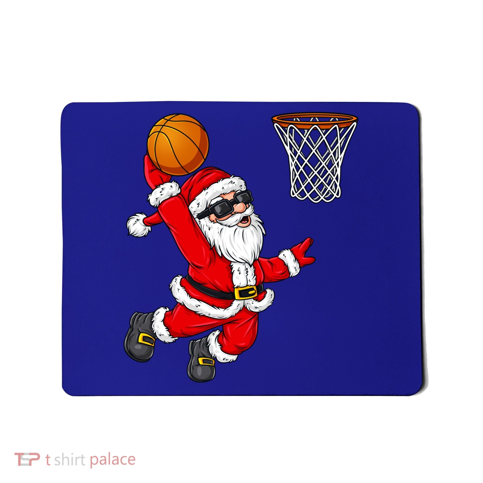 Christmas Santa Claus Dunking A Basketball Boys Xmas Cute Gift Mousepad