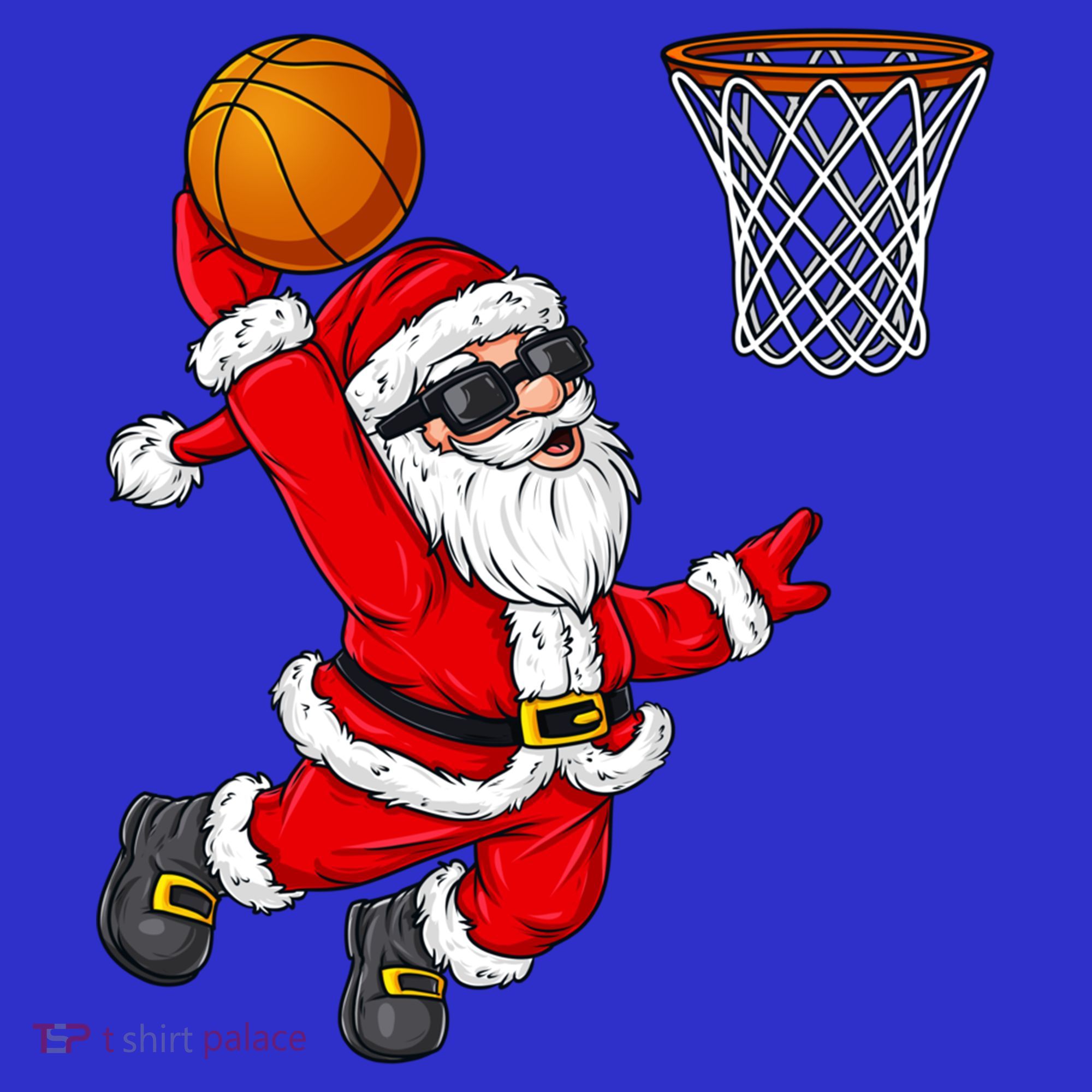 Christmas Santa Claus Dunking A Basketball Boys Xmas Cute Gift Mousepad