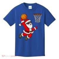 Christmas Santa Claus Dunking A Basketball Boys Xmas Cute Gift Kids T-Shirt thumb 0