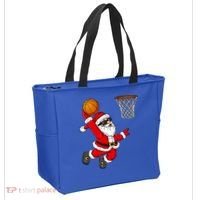 Christmas Santa Claus Dunking A Basketball Boys Xmas Cute Gift Tote Bag thumb 2