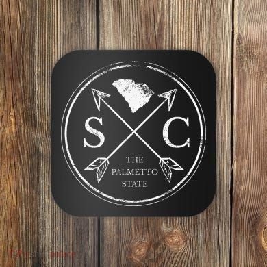 Cute South Carolina Sc The Palmetto State Coaster