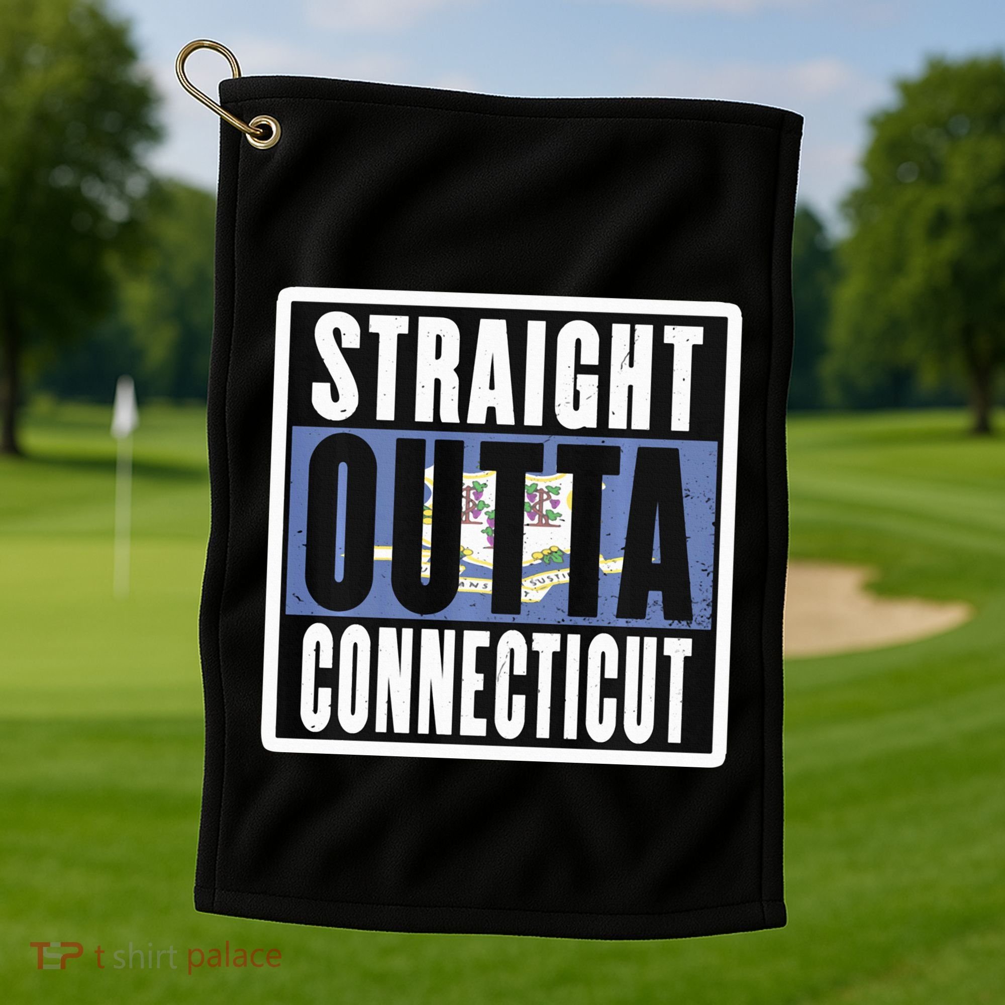 Connecticut State Ct Home State Love Golf Towel