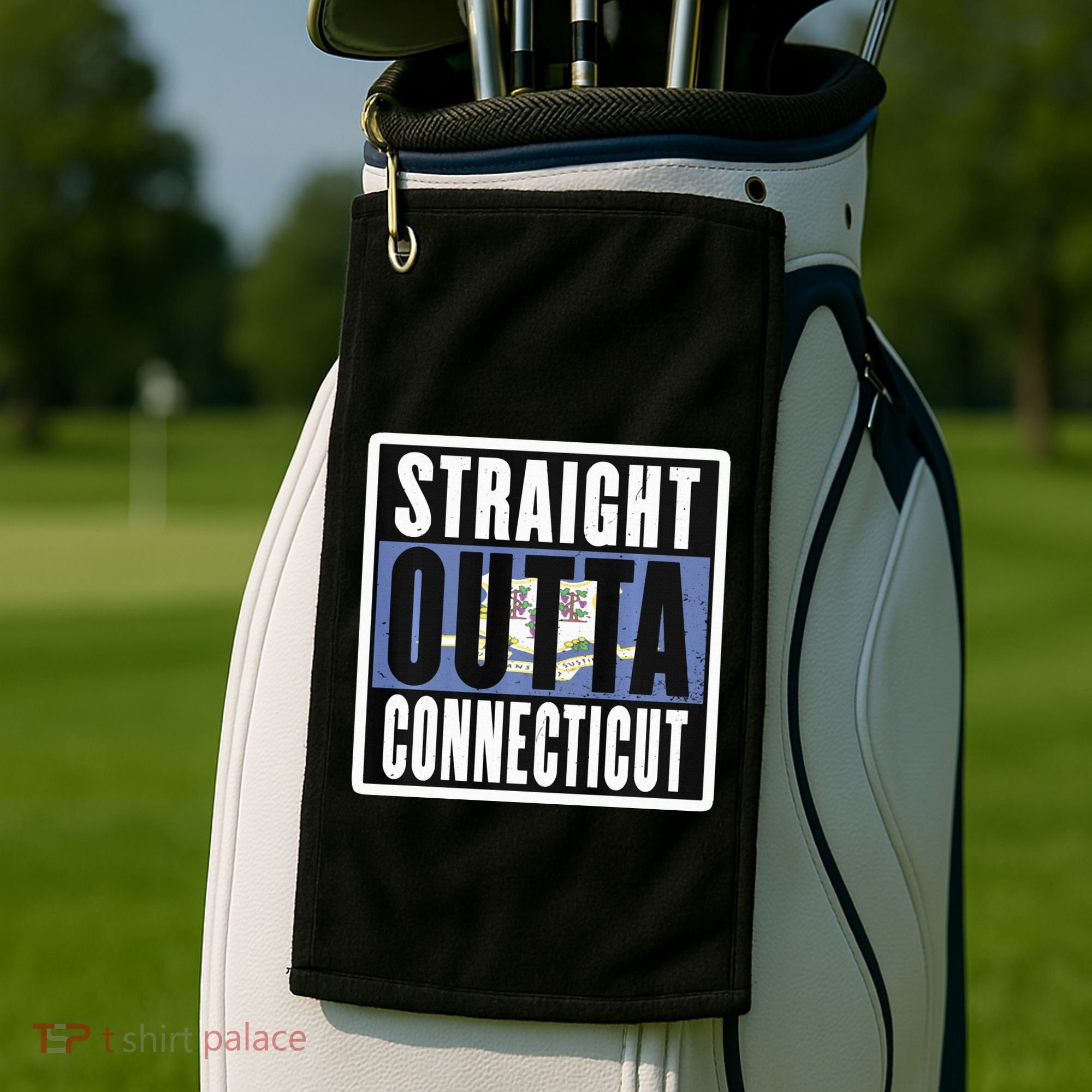 Connecticut State Ct Home State Love Golf Towel
