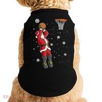 Christmas Santa Claus Dunking Basketball Pajama Xmas Lover Cool Gift Doggie Tank thumb 0