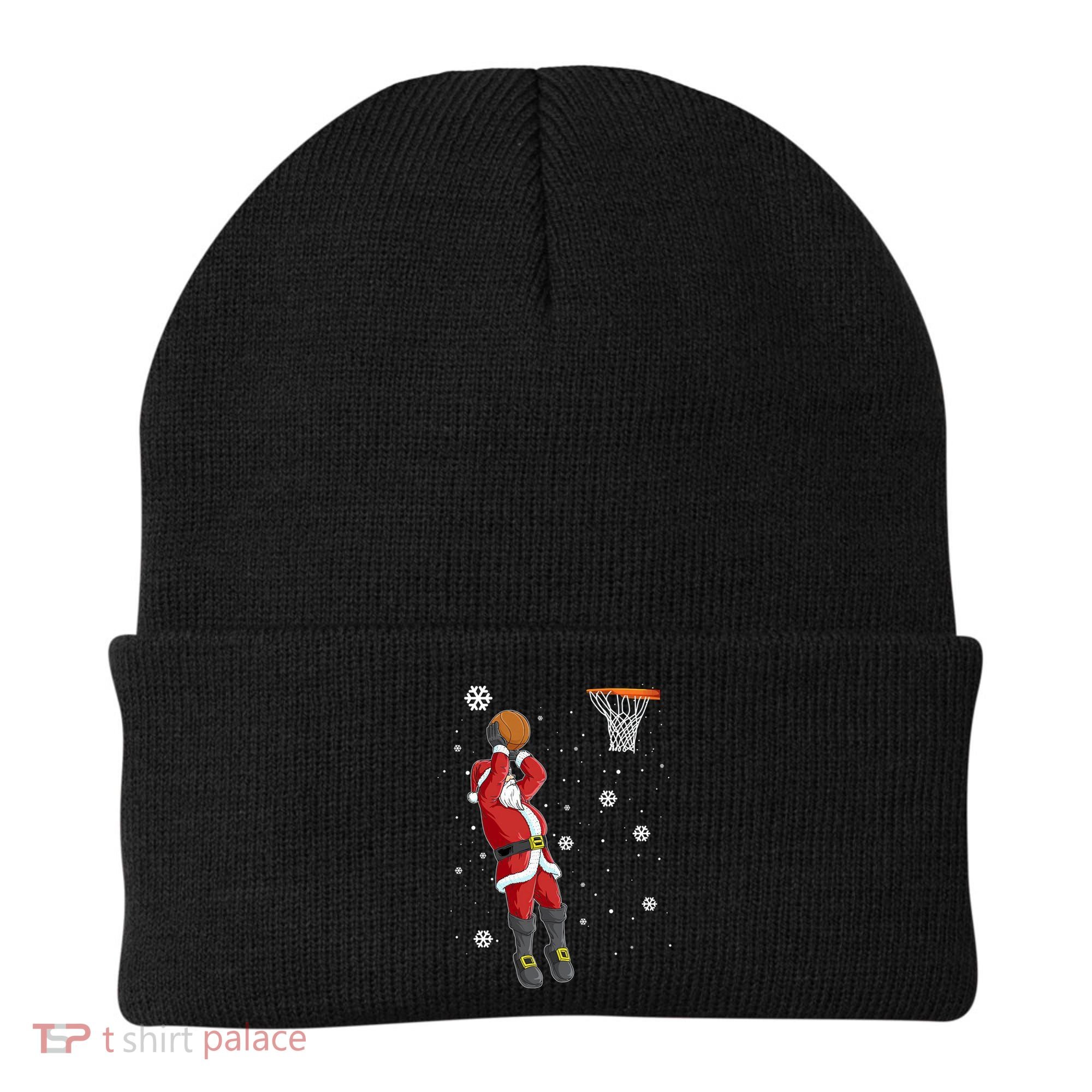Christmas Santa Claus Dunking Basketball Pajama Xmas Lover Cool Gift Beanie