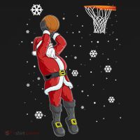 Christmas Santa Claus Dunking Basketball Pajama Xmas Lover Cool Gift Pajama Set thumb 2