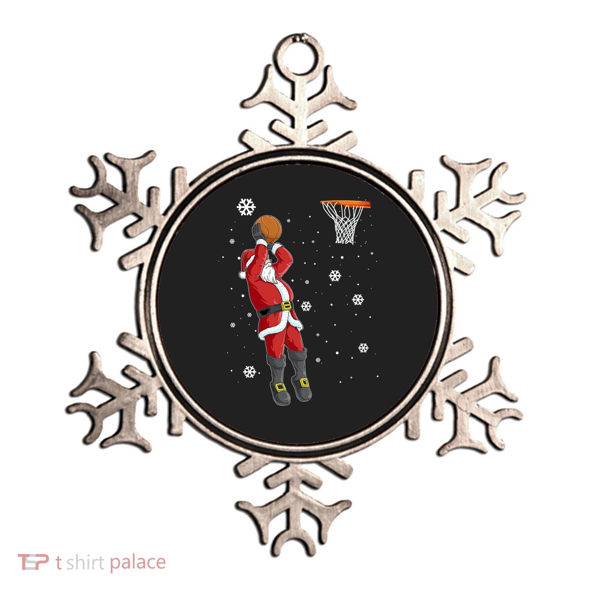 Christmas Santa Claus Dunking Basketball Pajama Xmas Lover Cool Gift Ornament
