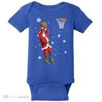 Christmas Santa Claus Dunking Basketball Pajama Xmas Lover Cool Gift Baby Bodysuit thumb 0