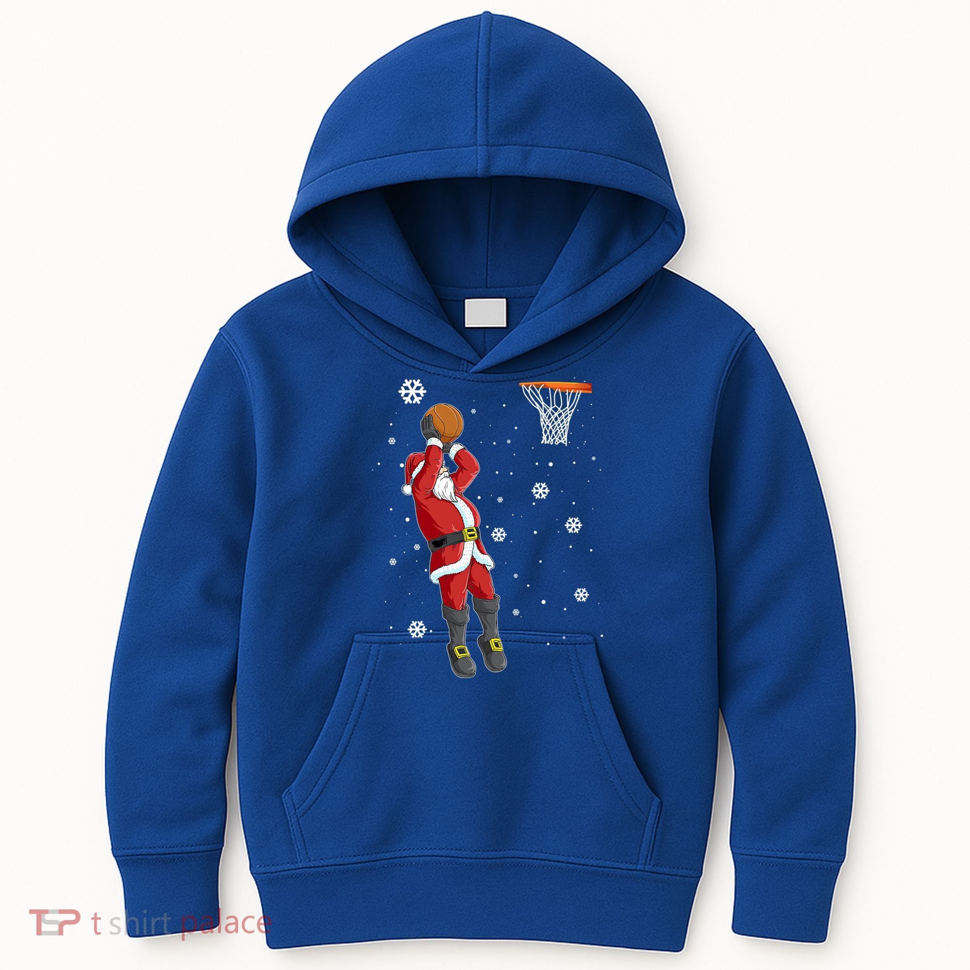 Christmas Santa Claus Dunking Basketball Pajama Xmas Lover Cool Gift Kids Hoodie