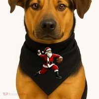 Christmas Santa Claus Baseball Pitcher Teens Xmas Funny Gift USA-Made Doggie Bandana thumb 1