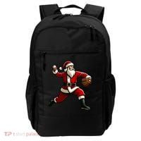 Christmas Santa Claus Baseball Pitcher Teens Xmas Funny Gift Backpack thumb 0