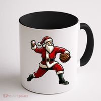 Christmas Santa Claus Baseball Pitcher Teens Xmas Funny Gift Coffee Mug thumb 1