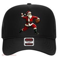 Christmas Santa Claus Baseball Pitcher Teens Xmas Funny Gift Hat thumb 0