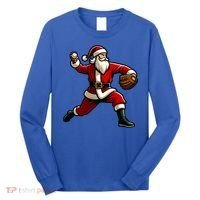 Christmas Santa Claus Baseball Pitcher Teens Xmas Funny Gift Long Sleeve Shirt thumb 0