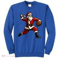 Christmas Santa Claus Baseball Pitcher Teens Xmas Funny Gift Sweatshirt thumb 0