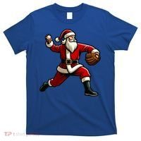 Christmas Santa Claus Baseball Pitcher Teens Xmas Funny Gift T-Shirt thumb 0