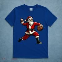 Christmas Santa Claus Baseball Pitcher Teens Xmas Funny Gift T-Shirt thumb 5